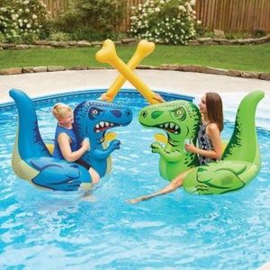 BRAND NEW sealed play day dino fight pool inflatable game 2 dinosaurs & 2 bones